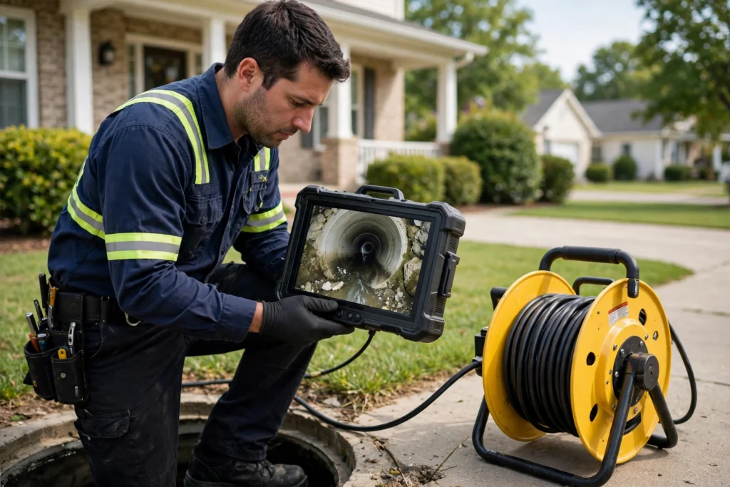 Sewer camera inspection in Indianapolis